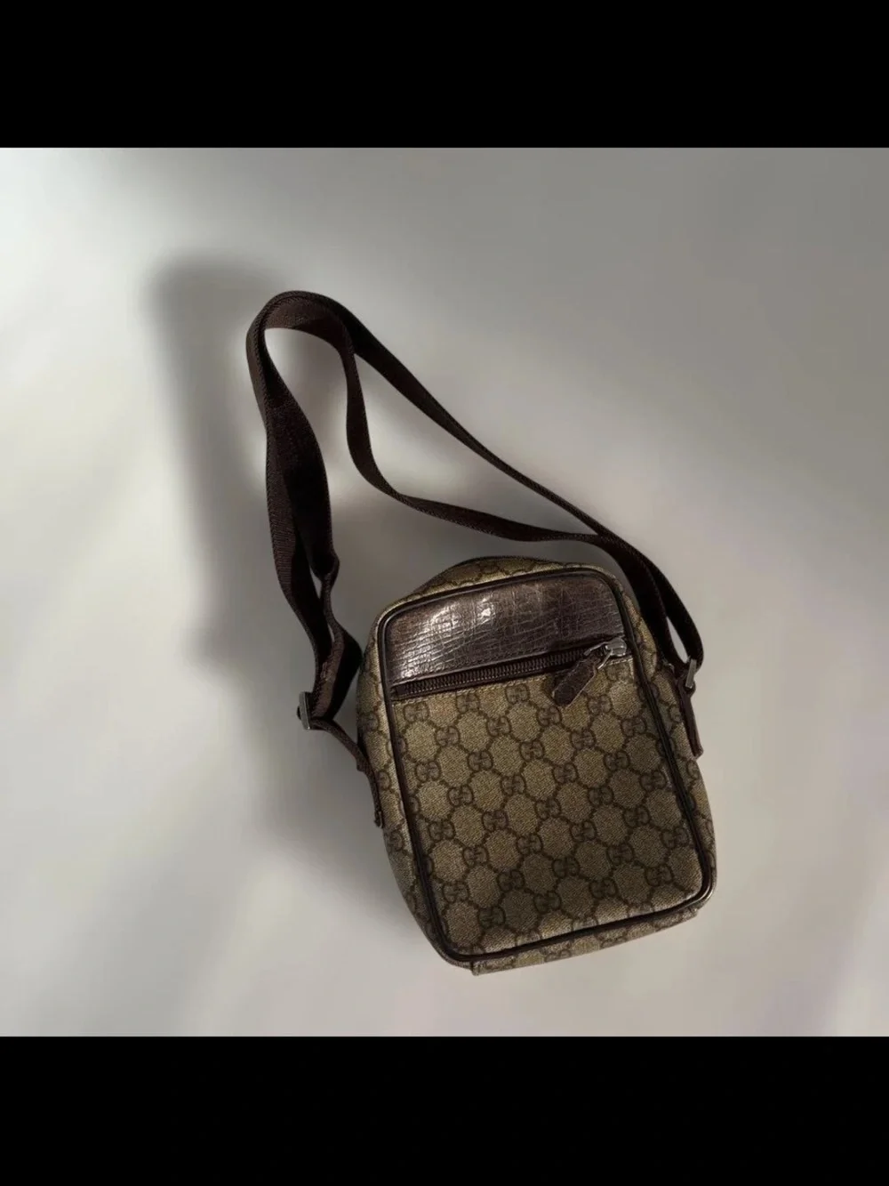 Gucci Brown GG Supreme Crossbody Bag